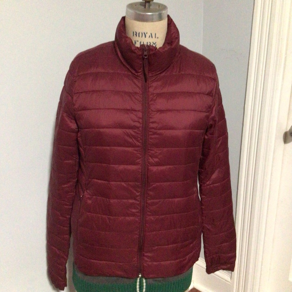 Old Navy Maroon Puffer Jacket